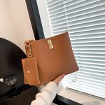 Shoulder Bags Manufacturer - Crossbody Fashion Purse Unique Pu Leather Luxury Bucket With Small Wallet Women 3Pc 2025 Designer