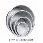 Cake Mould Manufacturer - 2/4/5/6/7/8/10/12/14 Inch Removable Bottom Aluminum Mental Positive Pole Chiffon Baking Pan