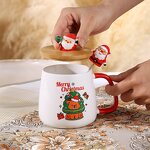 Ceramic Cup Gift Set Manufacturer - NewChristmas for Cross-border New Year Gifts Christmas Santa Office Coffee Children's