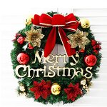 Christmas Wreath Manufacturer - New Autumn Plastic Decoration Garland Flowers With Red Bow