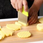 Potato Cutter Manufacturer - Hot Selling Stainless Steel Wavy Vegetable Food Slicer French Fry Crinkle