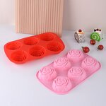 Rose Cake Mold Manufacturer - Rose Shape Silicon Wholesale Flower Candle Food Safety Grade Silicone for Making Cake