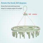 Sock Drying Rack Manufacturer - Disc Multi-functional Multi-Clip Clothes Baby Clothes Windproof Drying