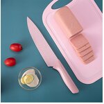 Knife Set Manufacturer - Professional 6pcs Colorful Wheat Straw Fruit Vegetable Kitchen