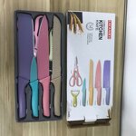 Knife Set Manufacturer - 2024 Wholesale Stainless Steel Kitchen Full Set of Colored Six Piece