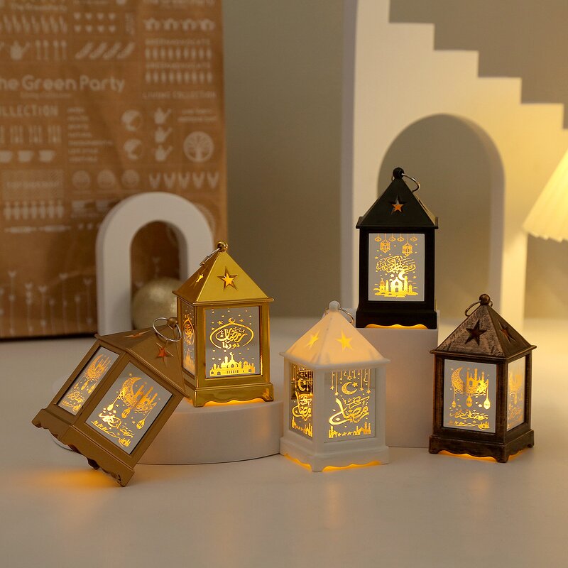 Ramadan Lantern Manufacturer - LED Light Plastic EID Mubarak Decorative Night Light Ornaments for Islamic Muslim Party Eid Decor