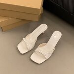 Heeled Sandals Manufacturer - French Style Slim 2024 New butterfly Bow Patent Leather High Heels Solid Color Women's Summer One-piece