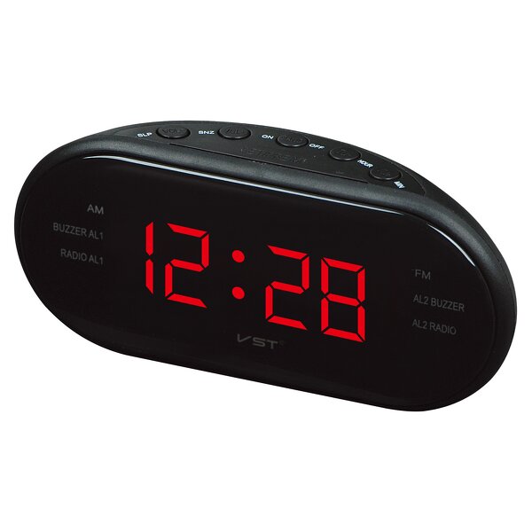 Digital Alarm Clock Manufacturer - Amazons Basics Small-sized Oval with LED Display Night Light and Backup Battery