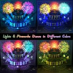 Birthday Card Manufacturer - Happy Fireworks Cake 3D Pop up Gift with Envelope 3d Greeting for Women Men Kids