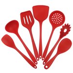 Pot Set Manufacturer - Hot Selling Non Stick 7 Heat Resistant Black Silicone Kitchenware Cooking Tools