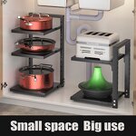 Pot Rack Manufacturer - New Kitchen Multi-pot Narrow Seam Countertop Corner Put Pots and Pans Wall-mounted Storage