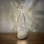LED Iron Lantern Manufacturer - Temple Moroccan Style Decorative Candle Holder Gold Ornate Antique Inspired Wedding Eid
