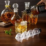 Ice Ball Cube Moulds Manufacturer - 4 Holes 3d Sphere Large Round Transparent Palet Sphere Hockey Puck Maker Plastic Whisky Tray