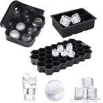 Ice Cube Tray Manufacturer - 2 Inch Hot Sale 6 Trays Silicone Ice Maker square and Sphere Shape for bar and Home