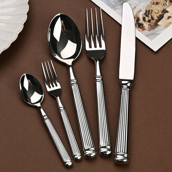 Flatware Set Manufacturer - 304 Stainless Steel Steak Knife and Fork Gift Box Imperial Court Retro Relief Palace
