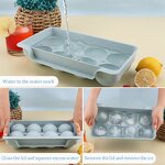 Ice Cube Tray Manufacturer - 8 Round Square Mold Handmade Whisky Beer Stackable Durable With Lid