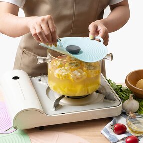 Microwave Splash Proof Lid Manufacturer - for Food Storage Reusable Suction Food Storage Silicone Pot Cover