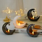 LED Night Light Manufacturer - Eid Mubarak 2024 Popular Design Middle East Arab Crescent Shape Moon Star Table Decoration