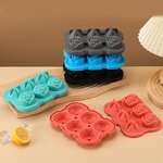 Ice Cube Trays Manufacturer - Silicone 6 Cavity Rose Shapes and Diamond Shaped Price 2 in 1 Molds Portable Ice Ball Maker with Lid