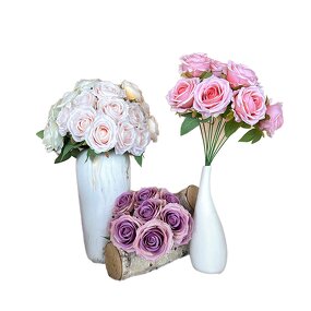 Artificial Silk Flower Manufacturer - 2025 High-End Ins Design Pearl Rose Wedding Arrangements Home Decor Simulated Roses Valentine's Day Gift