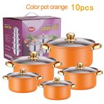 Cookware Set Manufacturer - 10 Piece Wholesale Kitchen Ware Stock Pot Stainless Steel Cooking Milk and Soup Pot