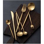Cutlery Set Manufacturer - Modern Restaurant Food Grade Stainless Steel Gold Wedding Gold Knife Fork Spoon