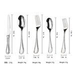 Tableware Set Manufacturer - 304 Stainless Steel High-end Western Food Knife Fork and Spoon Steak Restaurant Customized Hotel
