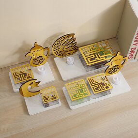 Acrylic Candy Box Manufacturer - Nice Eid Mubarak Ornament Candlestick Storage Box Decorations Festival Home Crafts