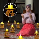 Ramadan Decorations Manufacturer - 2024 Gift Holiday Moon Castle Candlestick DIY Three-dimensional Wooden Candle Holder