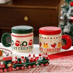 Ceramic Cup Manufacturer - Harmonious Christmas Cute with Lid Gift Coffee for Office Nordic
