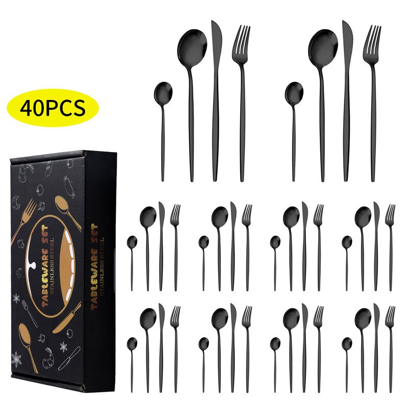 Flatware Set Manufacturer - Inox 18/10 Morden Silver Forged Types of Hotel Cutlery 24pc Dinnerware Tableware