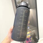 Sports Water Bottle Manufacturer - 3pcs/Set Large Capacity Portable Motivational With Straw for Hiking Camping