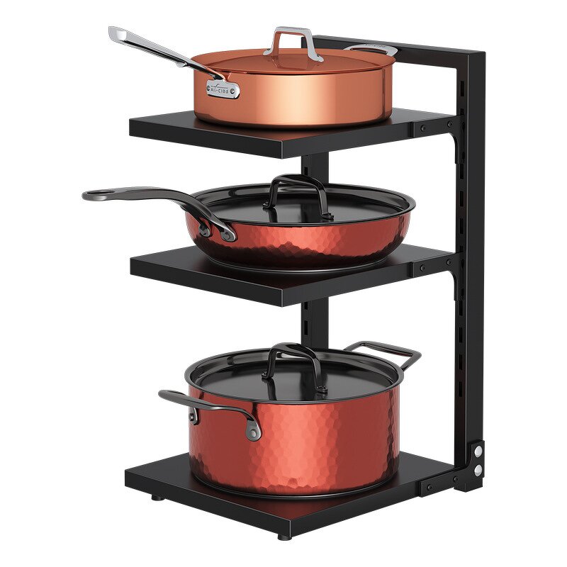 Pot Rack Manufacturer - New Kitchen Multi-pot Narrow Seam Countertop Corner Put Pots and Pans Wall-mounted Storage