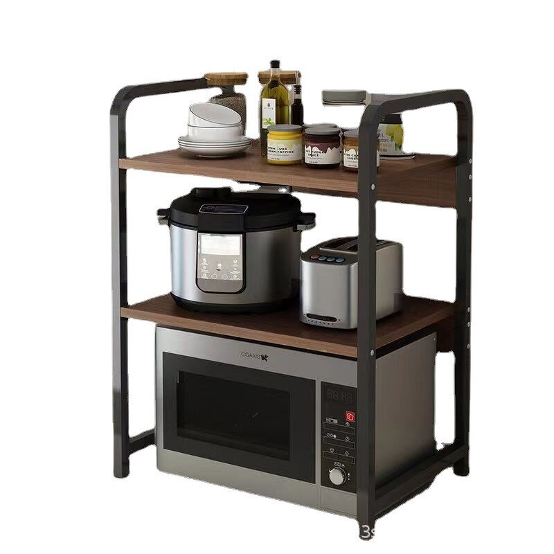 Kitchen Shelf Manufacturer - Microwave Oven Rack Household Double Countertop Desktop Rice Cooker Stand Organizer