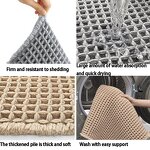 Bath Mat Manufacturer - Custom Tassel Waffle Non-slip Water Absorbent Braided Anti Slip Microfiber Soft Shaggy Shower