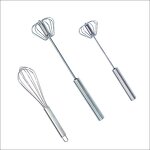 Egg Beater Manufacturer - 12Inch Stainless Steel Hand Push Rotary Whisk Blender Easy Self Stirring for Making Cream