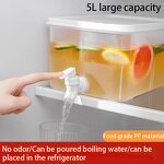 Cold Water Jug Manufacturer - 3.5L Capacity Plastic Kettle With Faucet Ice Juice Black Tea Water Fridge Storage Box Dispensers