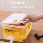 Cold Water Jug Manufacturer - 3.5L Capacity Plastic Kettle With Faucet Ice Juice Black Tea Water Fridge Storage Box Dispensers