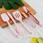 Children's Kitchenware Set Manufacturer - Hot Sale Pink 5-piece Mini Silicone for Baking Cooking Small Utensils