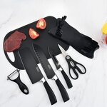 Kitchen Knives Manufacturer - Wholesale Business Gifts Professional Black Spray Painted Stainless Steel Fruit Utensils Set