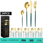 Flatware Set Manufacturer - Inox 18/10 Morden Silver Forged Types of Hotel Cutlery 24pc Dinnerware Tableware