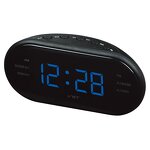 Digital Alarm Clock Manufacturer - Amazons Basics Small-sized Oval with LED Display Night Light and Backup Battery