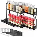 Spice Racks Manufacturer - Carbon Steel New Design Storage Holders Kitchen Under Sink Organizers With 2 Tier Sliding Drawer