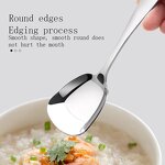 Dessert Spoon Manufacturer - 304 Stainless Steel Flat Bottom square Thickened Chinese