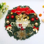 Christmas Wreath Manufacturer - New Autumn Plastic Decoration Garland Flowers With Red Bow