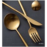 Cutlery Set Manufacturer - Modern Restaurant Food Grade Stainless Steel Gold Wedding Gold Knife Fork Spoon