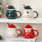 Ceramic Christmas Mug Manufacturer - Creative Large Capacity Snowman Christmas Tree