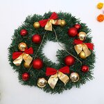 Christmas Wreath Manufacturer - New Autumn Plastic Decoration Garland Flowers With Red Bow