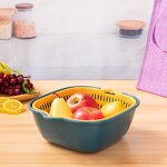 Vegetable Washing Basket Manufacturer - Kitchen Draining Basket Double-layer House Hold Multi-functional Fruit and