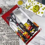 Knife Set Manufacturer - Hot Seller Chinese 4 Pieces Stainless Steel With Chopper Chef Paring Scissors Peeler